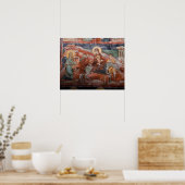 14世紀セルビア教会のフレスコ画 ポスター (キッチン)