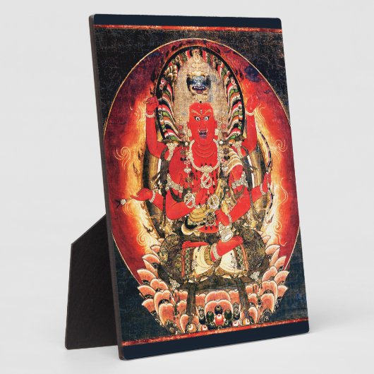 14世紀仏教愛染明絵画王像 フォトプラーク (側面)