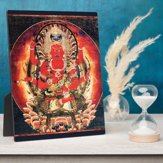 14世紀仏教愛染明絵画王像 フォトプラーク (側面)