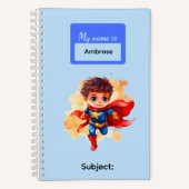 14人のスーパーヒーロー キッズ 男の子 文房具 生徒 ノートブック (正面)