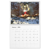 「14人のミニマリストのカレンダーLGを保っている自然な鶏 カレンダー (2月 2026)