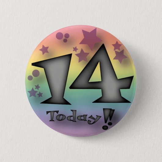 14今日の誕生日バッジ 缶バッジ (正面)