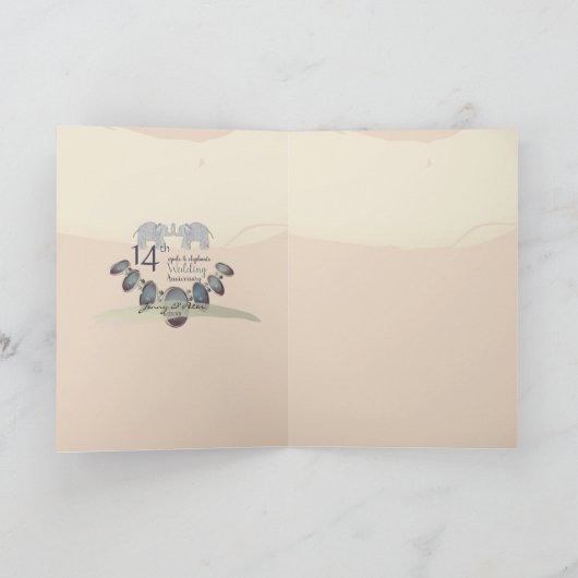 14位のア結婚ニバーゼイエファンツ&オパ空白のルズC カード (内部)