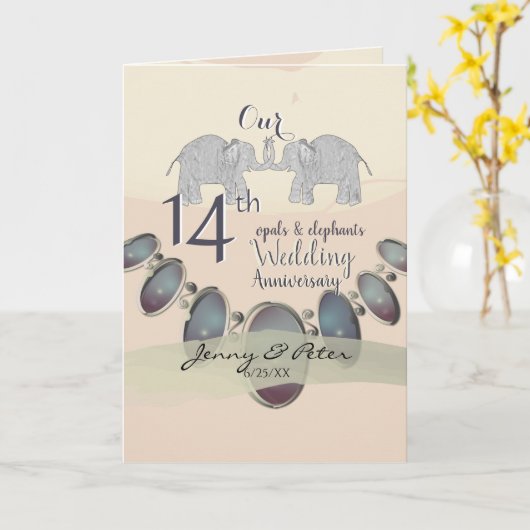 14位のア結婚ニバーゼイエファンツ&オパ空白のルズC カード (黄色い花)