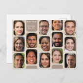 14個の写真をパーソナライズ私たちのチームモダンの古典的なTaupe ポストカード (正面/裏面)