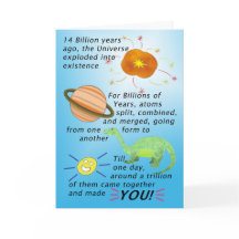 14億年遅れの誕生日カード