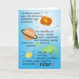 14億年遅れの誕生日カード カード