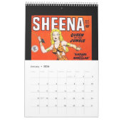 14冊のヴィンテージ漫画本カバーポスター カレンダー (1月 2026)