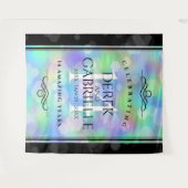 14周年オパール結婚記念日の優雅な祝い タペストリー (正面(横))