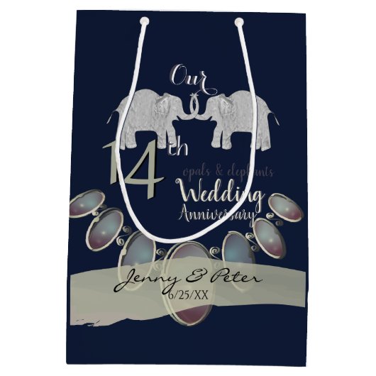 14周年オパ結婚ルと象の海軍 ミディアムペーパーバッグ (裏面)