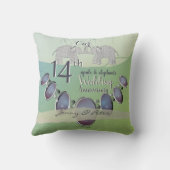 14周年オパ結婚ルと象の緑 クッション (裏面)