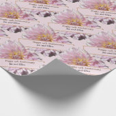 14周年結婚ピンク・ダリア ラッピングペーパー (角)