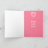 14周年結婚記念日の伝統的なアイボリー カード (内部)