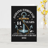 14周年結婚記念日クルーズ カード (黄色い花)