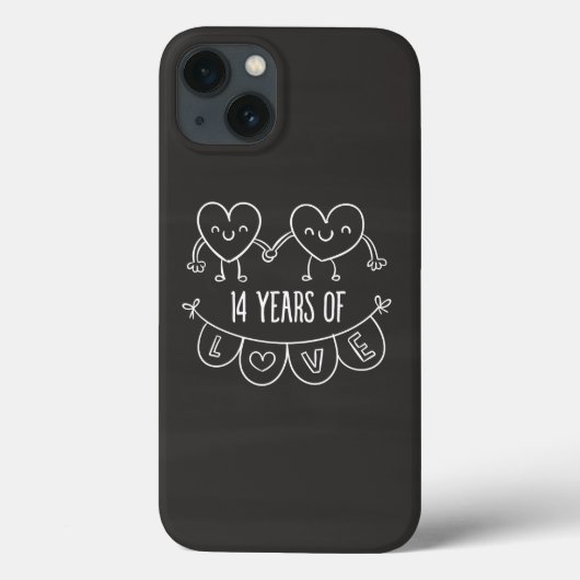 14周年記念ギフトチョークハート Case-Mate iPhoneケース (裏面)