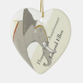 14周結婚年アイボリー記念日 セラミックオーナメント (右)