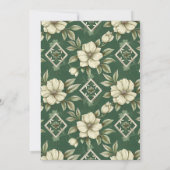 14回目のアイボリー フローラル ウェディング アニバーサリー 招待状 (裏面)