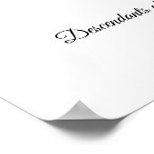 14子孫のファミリーツリー写真と文字 ポスター (角)