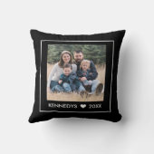 14家族の写真コラージュで自分の黒を作成 クッション (裏面)