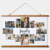 14家族モダン名写真コラージュ壁タペストリー 吊り下げ型タペストリー (正面)