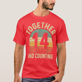 14年の夫婦が14th結婚 Anに一致 Tシャツ