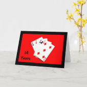 14年は大きな出来事！記念日カード カード (黄色い花)