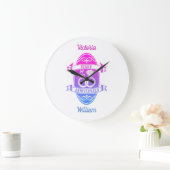 14年伝統的アイボリー14結婚周年 ラージ壁時計 (ホーム)