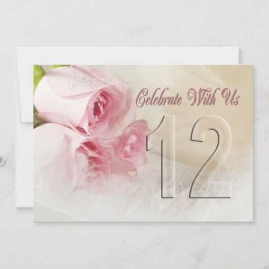 14年間の記念日パーティの招待状 招待状 (正面)