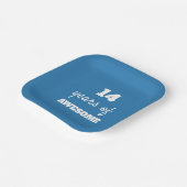 14年 – 青素晴らし14誕生日 ペーパープレート (傾斜あり)