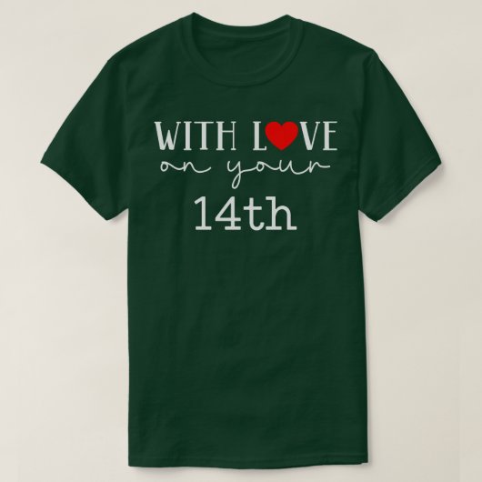 14日に恋をして Tシャツ (デザイン正面)