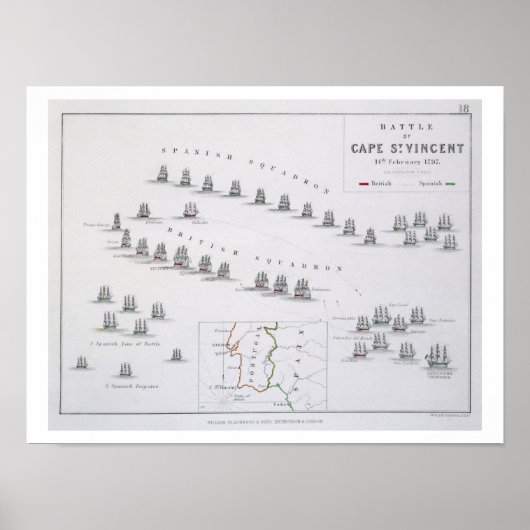 14日のセントビンセント岬の戦いの計画 ポスター (正面)