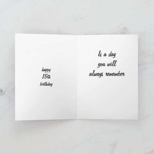 「14日」の誕生日が思い出に残る カード (内部)