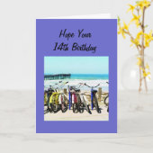 「14日」の誕生日が思い出に残る カード (黄色い花)