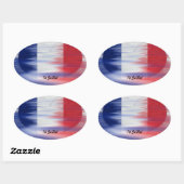 14日 フランス独立記念日 楕円形シール (シート)