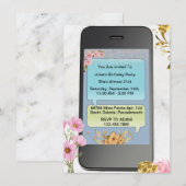 14日 19日 16日 15日 18日 21日 ケータイ バースデー 招待状 (正面/裏面)