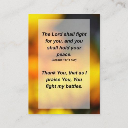 14時14分，主はあなたとあなたのために戦わなければならない エンクロージャーカード (正面)