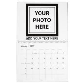 14枚の写真をアップロード&追加文字-カスタマイズ写真 カレンダー (2月 2027)
