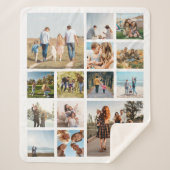 14枚モダンのコラージュ シェルパブランケット (正面)