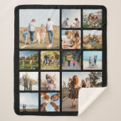 14枚モダンのコラージュ シェルパブランケット (正面)