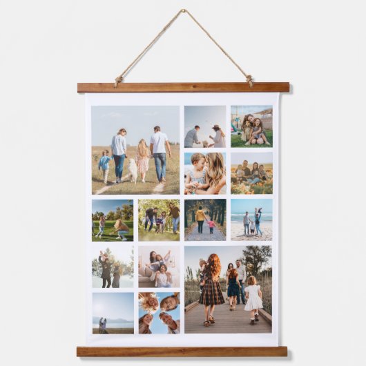 14枚モダンのコラージュ 吊り下げ型タペストリー (正面)