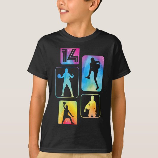 14歳のバスケットボール選手 Tシャツ (正面)