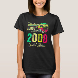 14歳のビンテージ 2008年8月 14歳の誕生日 Tシャツ