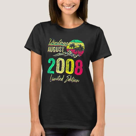 14歳のビンテージ 2008年8月 14歳の誕生日 Tシャツ (正面)