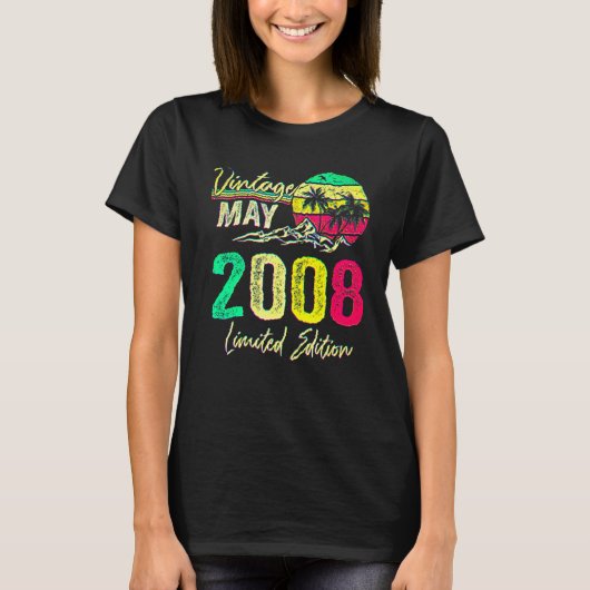 14歳のヴィンテージ 2008年5月 14歳の誕生日 Tシャツ (正面)