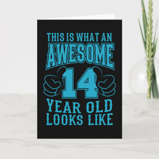 14歳の素晴らし14誕生日 カード