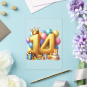 14歳の誕生日おめでとう アクリル招待状 (インサイチュ (ウェディング))