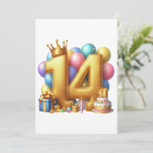 14歳の誕生日おめでとう カード (スタンド正面)
