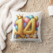 14歳の誕生日おめでとう クッション (ブランケット)