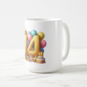 14歳の誕生日おめでとう コーヒーマグカップ (正面右)