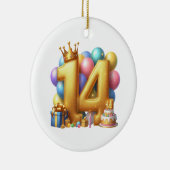 14歳の誕生日おめでとう セラミックオーナメント (右)